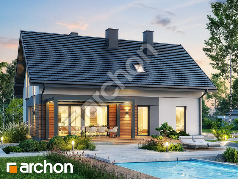 gotowy projekt Dom w malinówkach 45 (G) widok 2