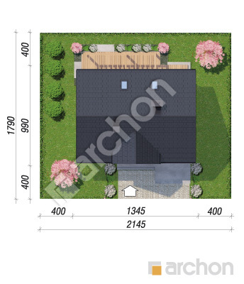 gotowy projekt Dom w balsamowcach 20 (GA) sytuacja