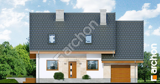 Elewacja frontowa projekt dom w filodendronach 9c37a616534a12ec5888c3c7477242d6  264
