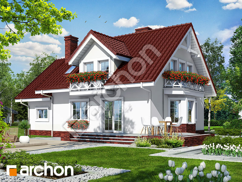 gotowy projekt Dom w rododendronach 6 widok 1