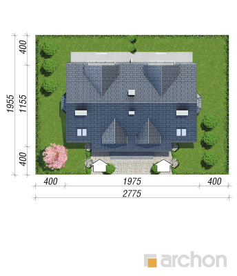 gotowy projekt Dom w klematisach 4 (R2) sytuacja