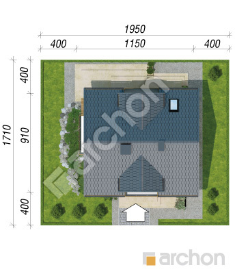 gotowy projekt Dom w rododendronach 6 (WN) sytuacja