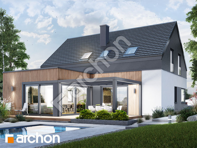 gotowy projekt Dom w ostnicach (G2E) widok 2