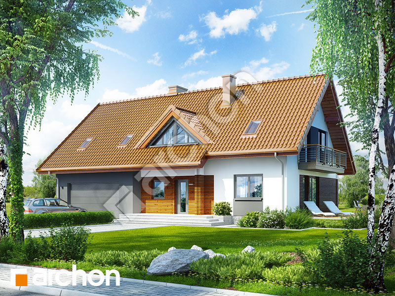 gotowy projekt Dom w goldenach widok 1