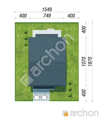 gotowy projekt Dom w bratkach (R2E) sytuacja