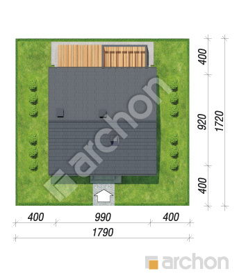 gotowy projekt Dom w jagodach 3 sytuacja