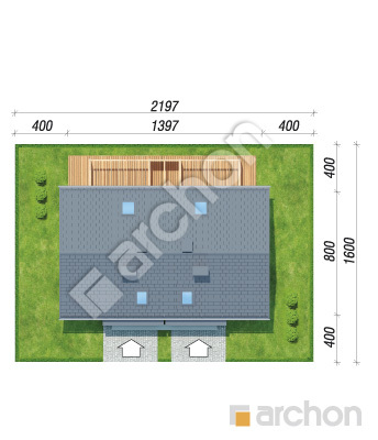 gotowy projekt Dom w borówkach (R2N) sytuacja