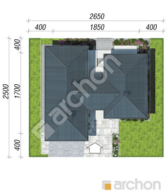 gotowy projekt Dom w kampanulach sytuacja