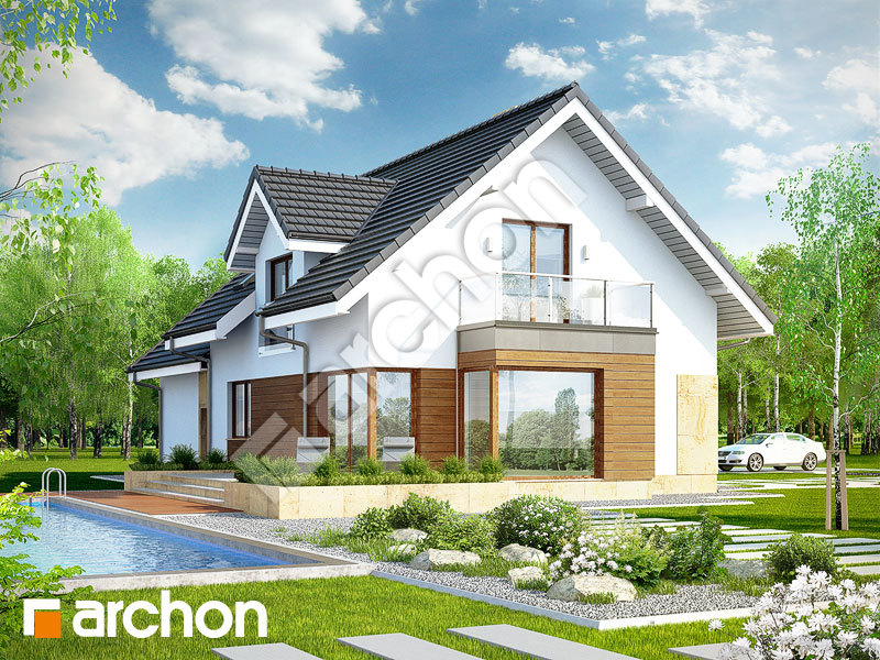 gotowy projekt Dom w rododendronach 6 (G2A) widok 2