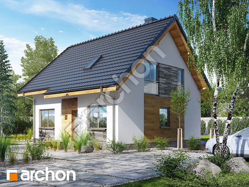 gotowy projekt Dom w zielistkach 3 widok 1