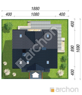 gotowy projekt Dom w truskawkach 3 sytuacja