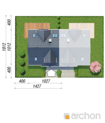 gotowy projekt Dom w cyklamenach sytuacja