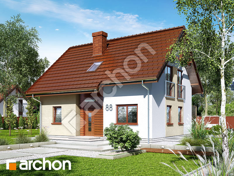 gotowy projekt Dom w zielistkach (P) widok 1