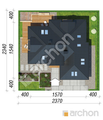 gotowy projekt Dom w kameliach 2 (G2N) sytuacja