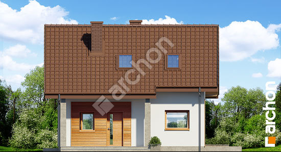 Elewacja frontowa projekt dom w poziomkach pn dc8979219545f5846d70989ca45d6a01  264