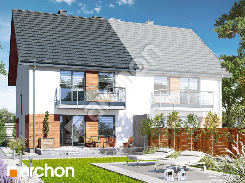 gotowy projekt Dom w bratkach (R2BA) widok 2