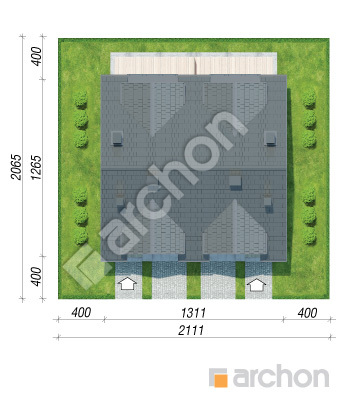 gotowy projekt Dom pod miłorzębem 20 (GR2) sytuacja