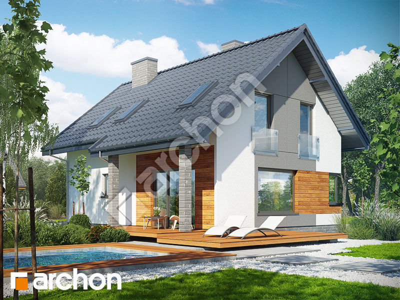 gotowy projekt Dom w żurawkach 2 (T) widok 2