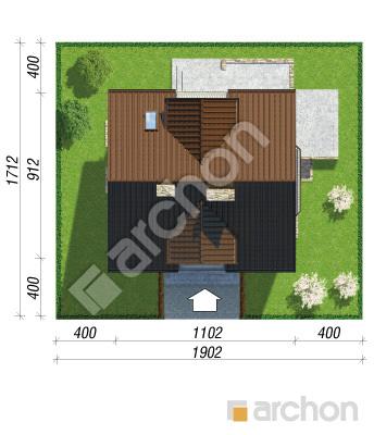 gotowy projekt Dom w rododendronach 6 (WP) sytuacja