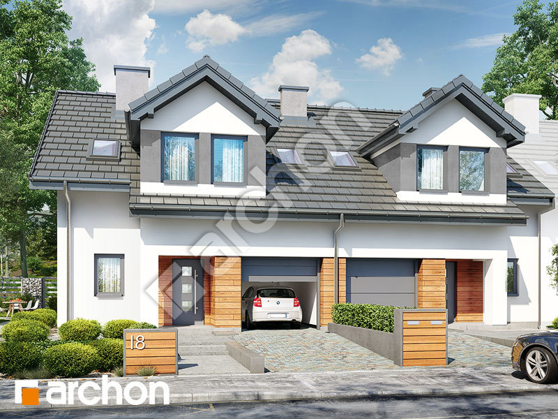 gotowy projekt Dom w klematisach 19 (R2B) widok 1
