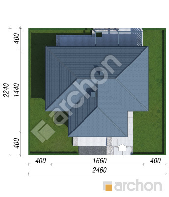 gotowy projekt Dom w rotalach (G2E) sytuacja