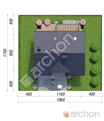 gotowy projekt Dom w jabłonkach 24 (G) sytuacja