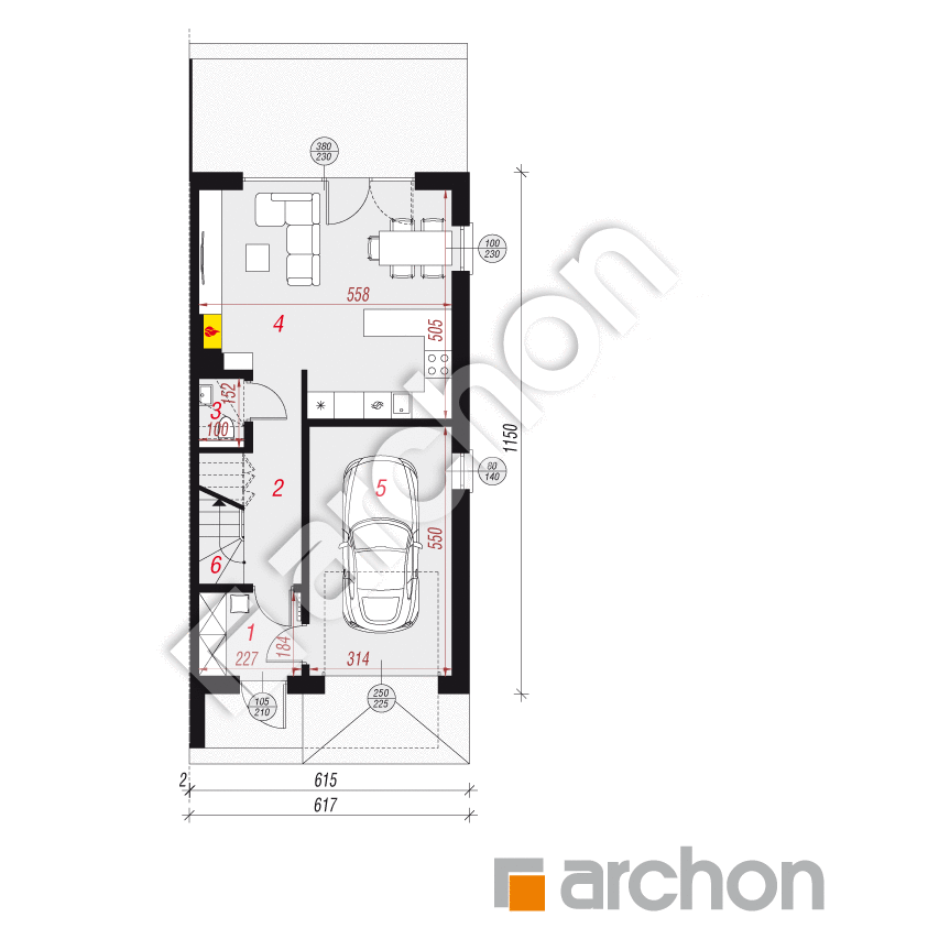 gotowy projekt Dom w riveach 9 (GB) rzut parteru