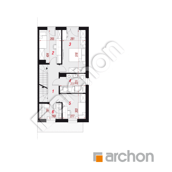 gotowy projekt Dom w riveach 9 (GB) rzut piętra