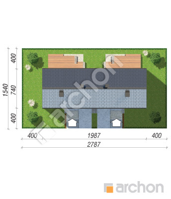 gotowy projekt Dom w murajach (GR2) sytuacja