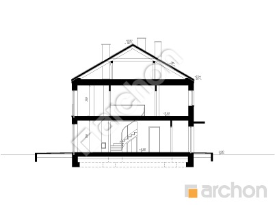 gotowy projekt Dom w riveach 24 (R2) przekroj budynku