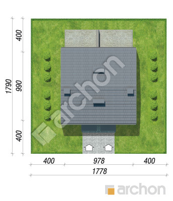 gotowy projekt Dom w riveach 24 (R2) sytuacja