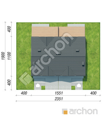 gotowy projekt Dom w szachownicach (GR2A) sytuacja