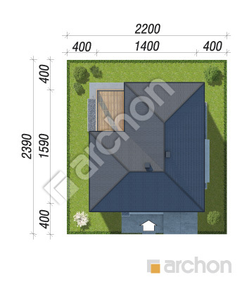 gotowy projekt Dom w roselinach (GE) sytuacja