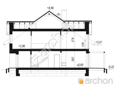 gotowy projekt Dom w riveach 5 (GB) przekroj budynku