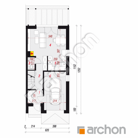 gotowy projekt Dom w riveach 5 (GB) rzut parteru