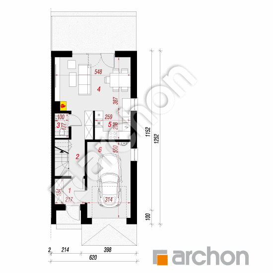 gotowy projekt Dom w riveach 5 (GB) rzut parteru