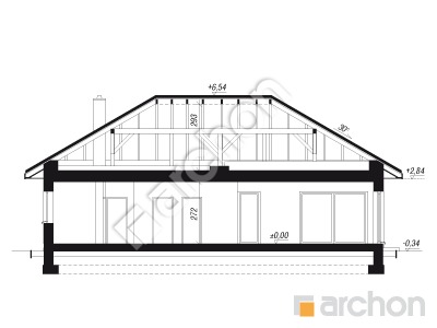 gotowy projekt Dom w cyniach 5 (E) przekroj budynku