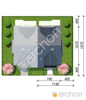 gotowy projekt Dom w klementynkach (B) sytuacja