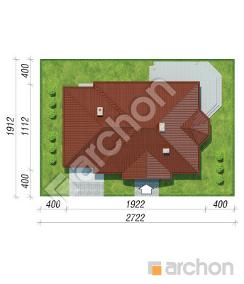 gotowy projekt Dom pod jarząbem 6 (GT) sytuacja