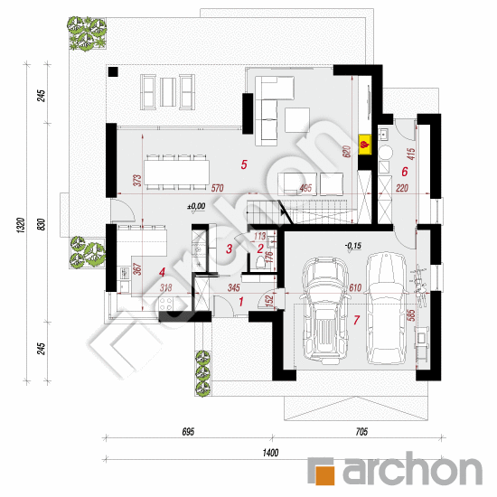gotowy projekt Willa Miranda 2 (G2) rzut parteru