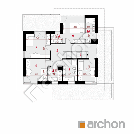 gotowy projekt Willa Miranda 2 (G2) rzut piętra