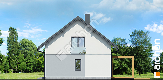 Elewacja boczna projekt dom w wisteriach 15 e oze 5d7f8d600e450032e470be930de0ac96  265