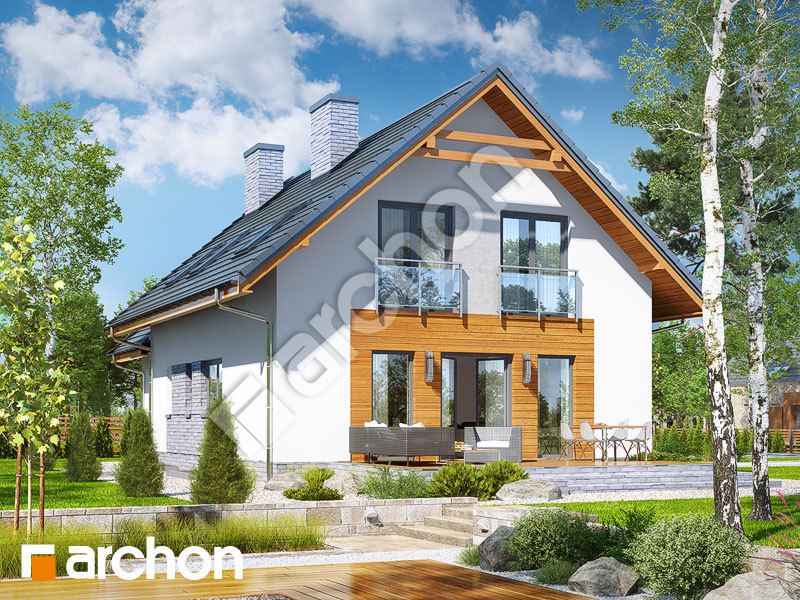 gotowy projekt Dom w rododendronach 16 (P) widok 2