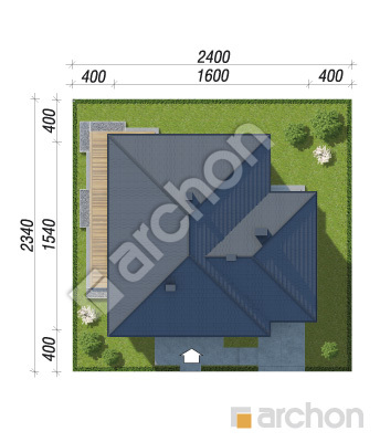 gotowy projekt Dom w renklodach 38 (G) sytuacja