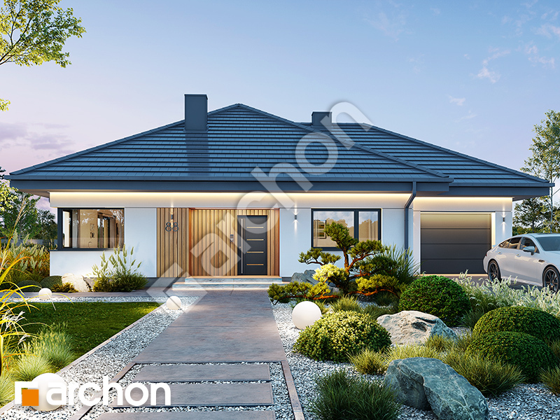 gotowy projekt Dom w renklodach 38 (G) widok 1