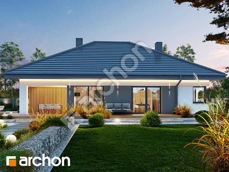 gotowy projekt Dom w renklodach 38 (G) widok 2