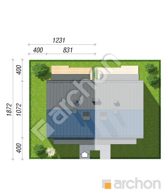 gotowy projekt Dom przy trakcie 3 (R2B) sytuacja