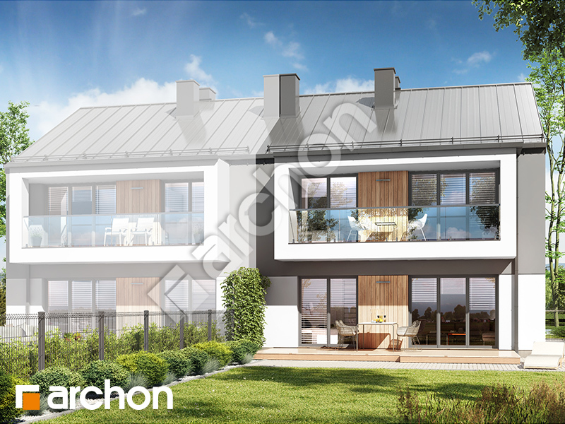 gotowy projekt Dom przy trakcie 3 (R2B) widok 2