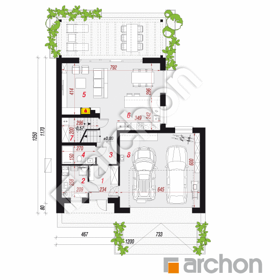 gotowy projekt Dom w malinówkach 31 (G2E) OZE rzut parteru
