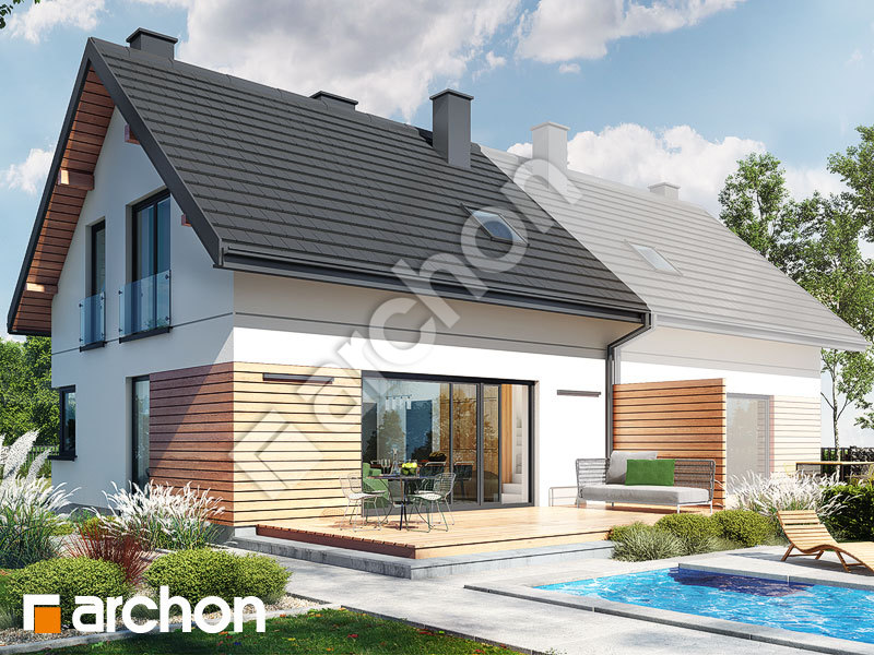 gotowy projekt Dom w borówkach 7 (B) widok 2